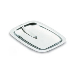 BANDEJA CON PINZA PARA NOTAS INOX 18/10 - 11cm. x 15,2cm.