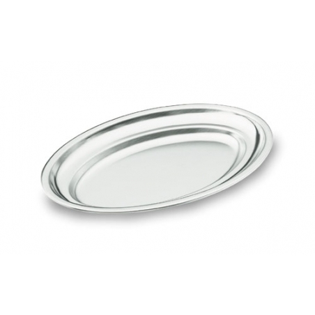 FUENTE OVAL PULIDO SATINADO INOX 18/10 - 35cm. x 23cm.