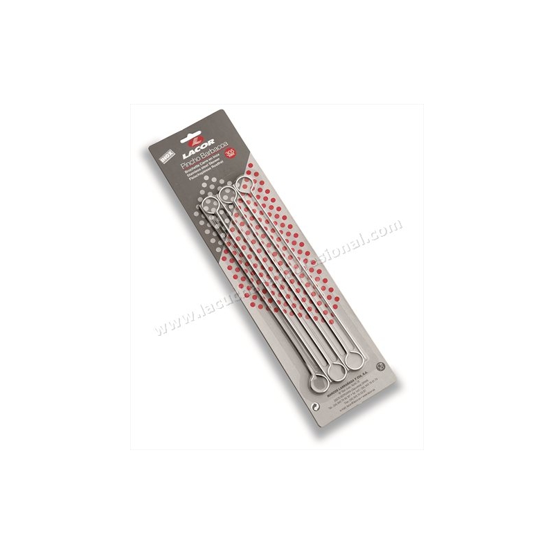 PINCHOS MORUNOS INOX 6 uds. - 20 CM.