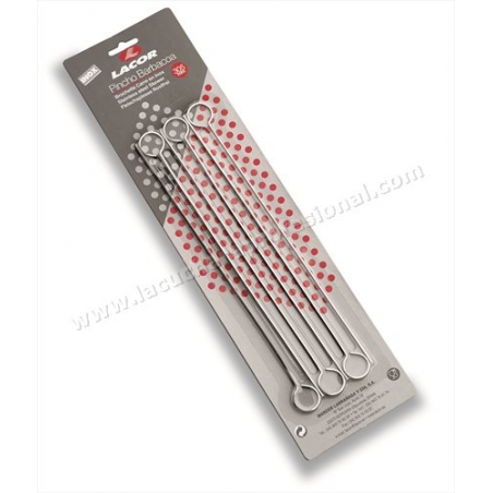 PINCHOS MORUNOS INOX 6 uds. - 20 CM.