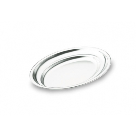 FUENTE OVAL INOX 18% Cr. - 25cm. x 17cm.