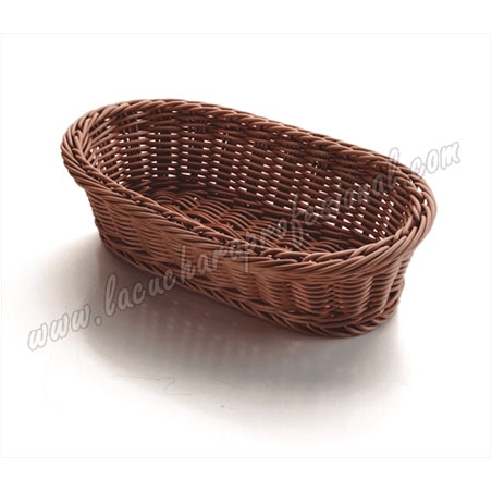 CESTA DE PAN OVAL OSCURA - 19 CM.