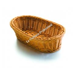 CESTA DE PAN OVAL - 24 x 17 CM (MARRON CLARO)