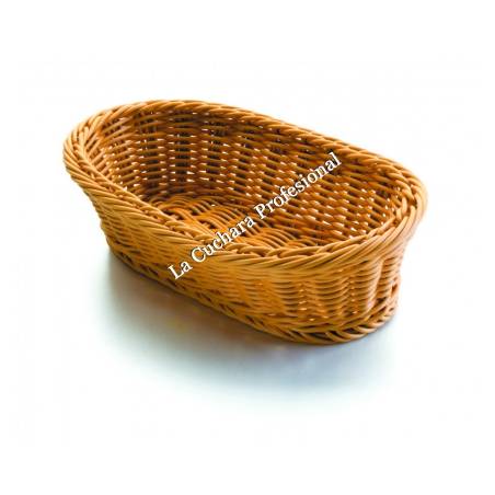 CESTA DE PAN OVAL - 28 x 16 CM (MARRON CLARO)