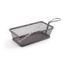 RECTANGULAR BASKET - BLACK 21 X 11 CM (STAINLESS STEEL)